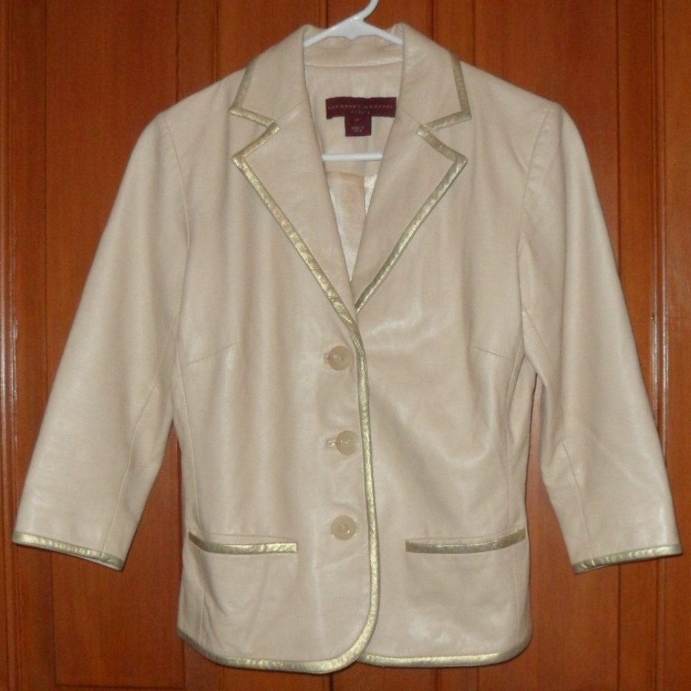 MARGARET GODFREY ULTRA SOFT LEATHER BLAZER JACKET!